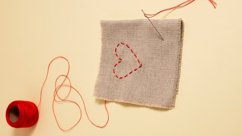 A backstitch is a foundational sewing stitch characterized by making individual stitches backward