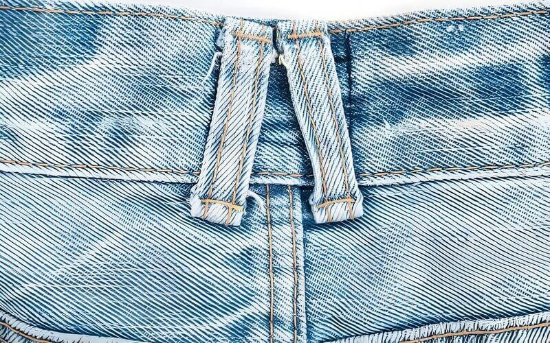 Bar tack stitches are stitches sewn very close together, making a small spot on fabric extremely strong