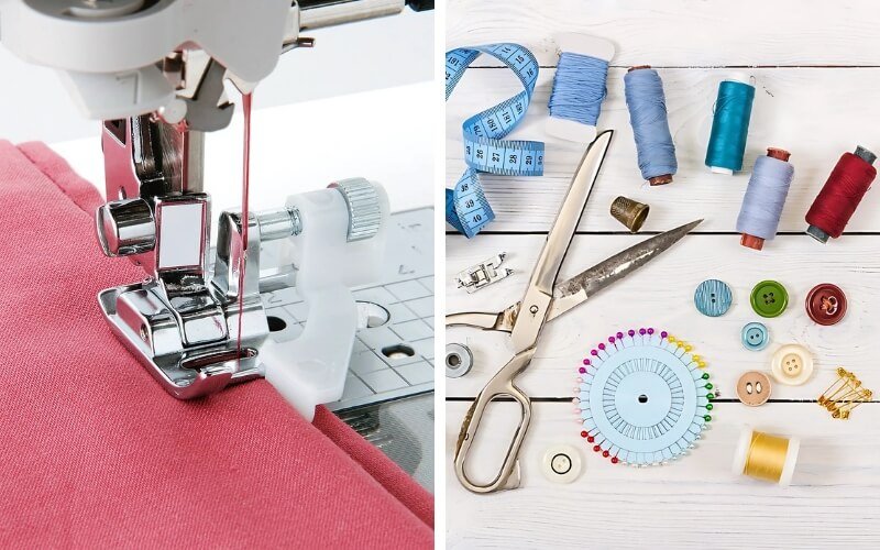 Get set for sewing: Blind hem tools at the ready.