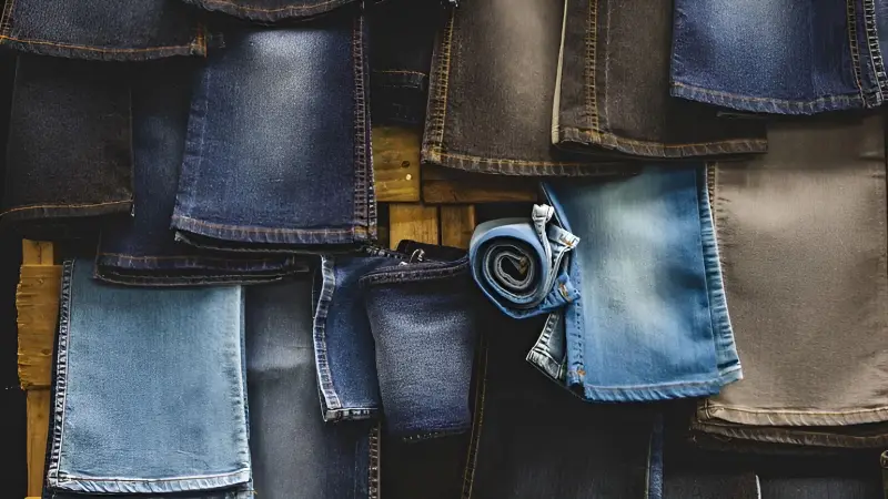 The way denim is made involves a special kind of weaving called a twill weave