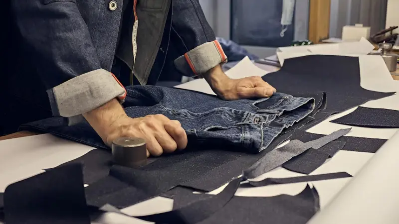 Denim is a strong and sturdy fabric