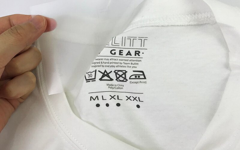 Label success depends on fabric finish!