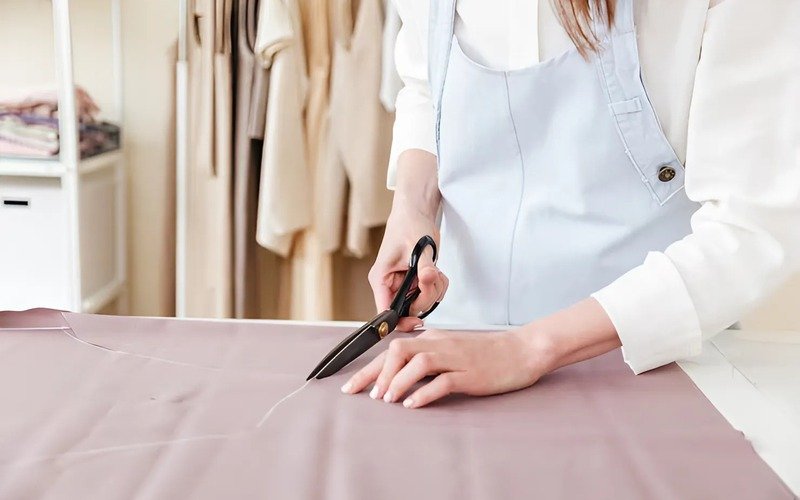 Keep fabric shears sharp by only using them to cut fabric, not cutting other things