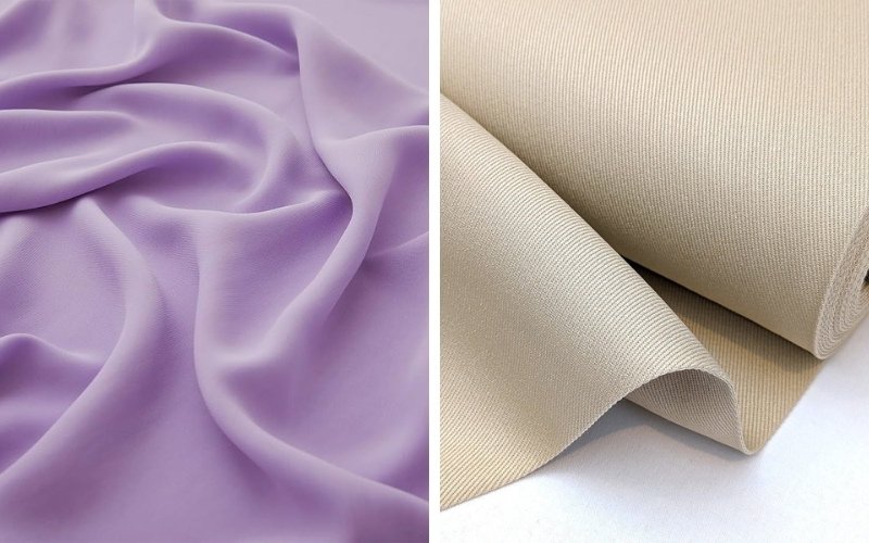 Feel the difference: Light vs. heavy fabric.