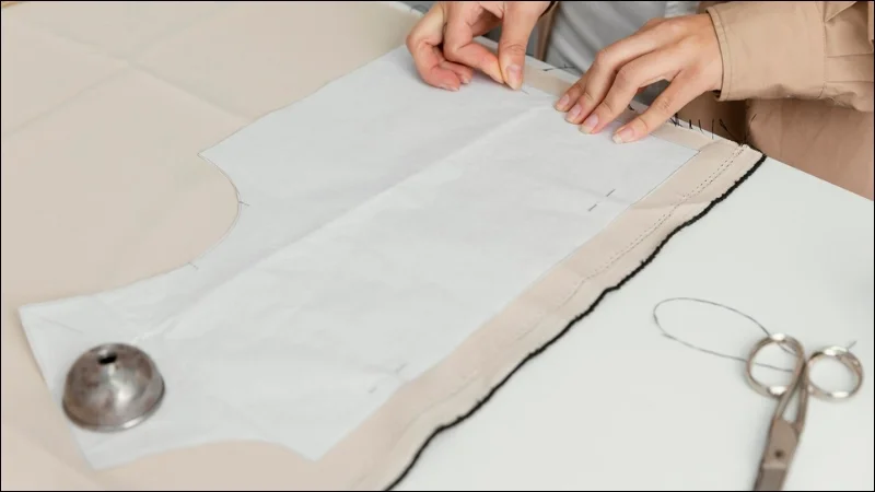 In sewing and garment construction, a facing is essentially a piece of fabric applied to finish a raw fabric edge