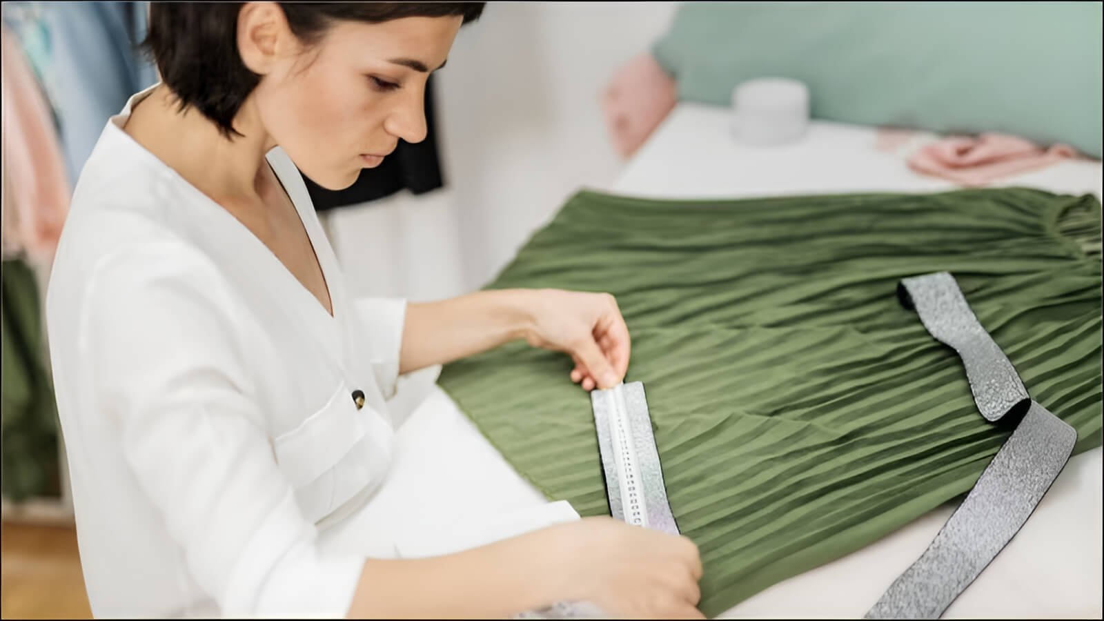 Garment assembly refers to the specific industrial process where cut fabric components