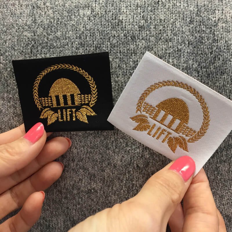 Woven Labels for garment-dye.