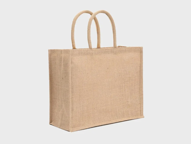 Eco-friendly jute shoppers.