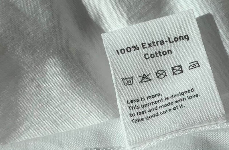 Smart care starts here: Labels guide your pre-shrunk care.