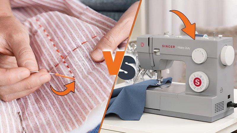Hand vs. Machine: Two paths to sewing.