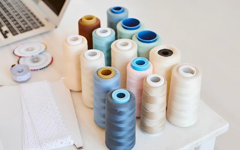 Man-made (or Synthetic) sewing thread includes polyester thread and nylon thread