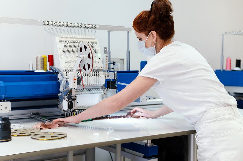 Inspecting textiles for quality and change.