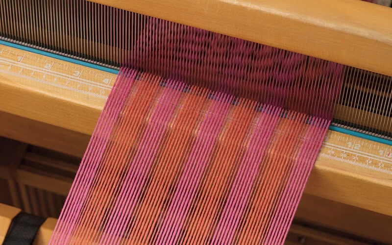 Weaving in action: Warp at work.