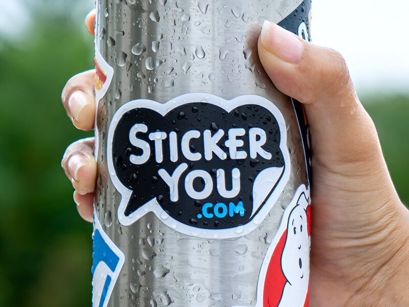 Waterproof tested: Our vinyl labels brave the elements.