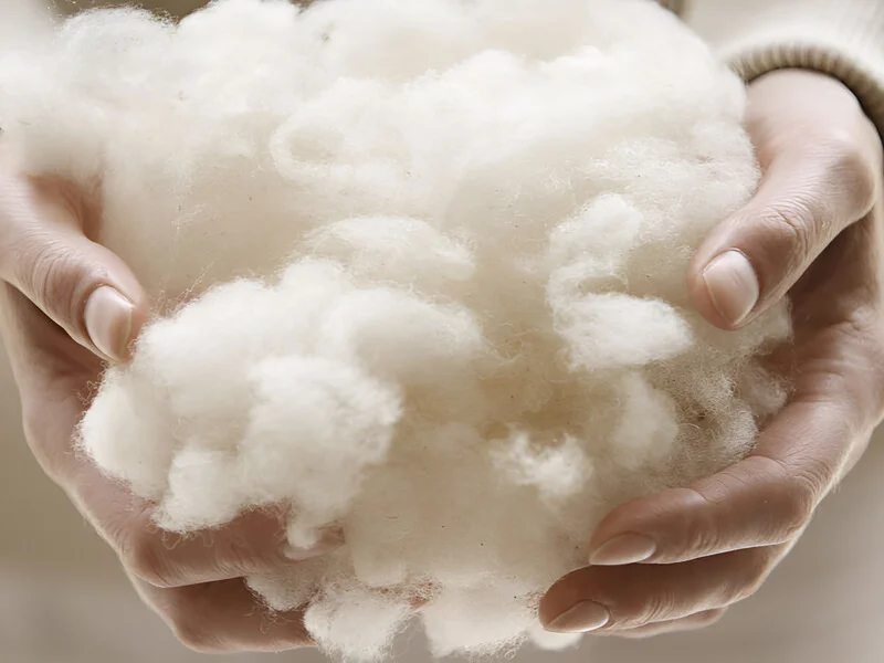 Wool: Nature's warm fiber, from animal fleece.