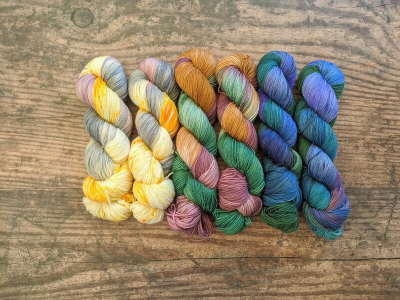 Coloring threads: After the meticulous yarn-dye process.