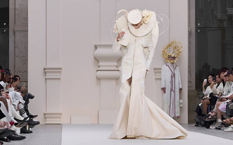 Haute couture garments use the absolute best, most luxurious, and often rarest fabrics in the world