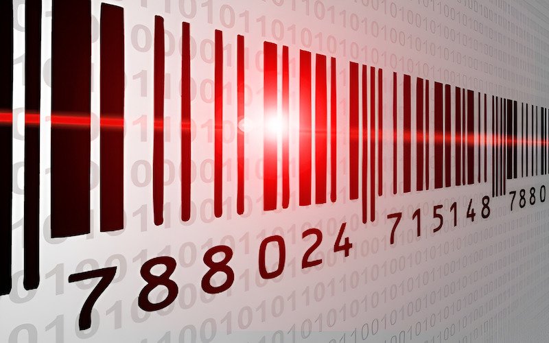 A barcode is a picture with special lines, squares, or dots that a machine, like a scanner, can read