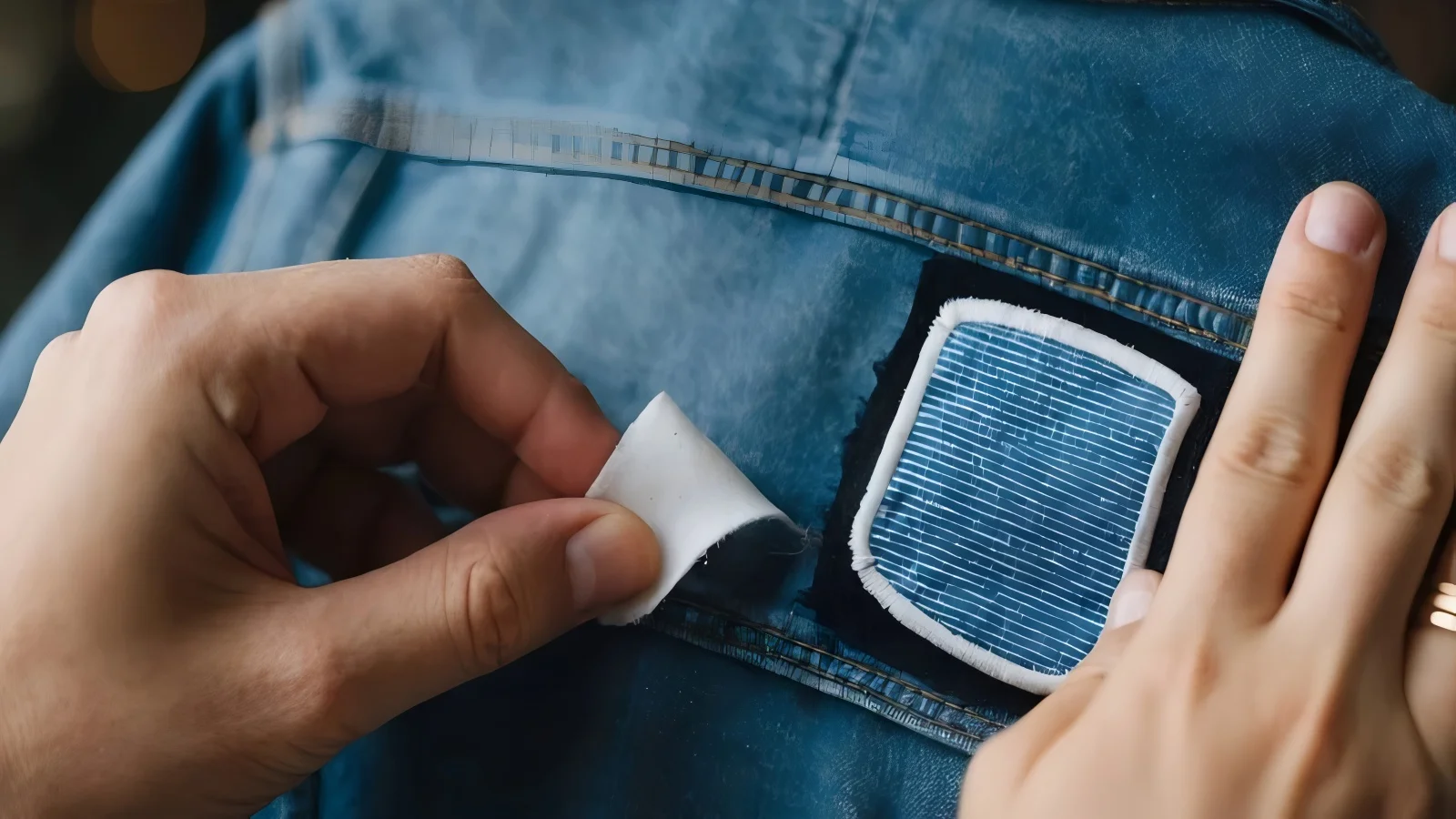 Iron-on patches are decorative pieces of fabric featuring designs, logos, or text
