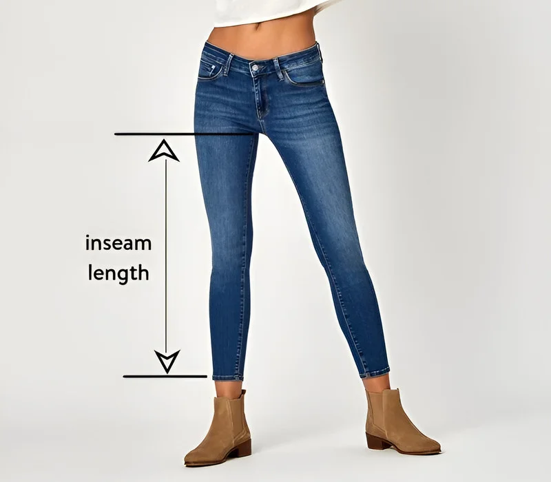 Inseam: The inner leg length from crotch to hem.