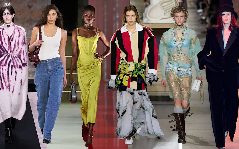 The creative ideas, new styles, and unique details first shown in haute couture collections often inspire the clothes that become popular in regular stores