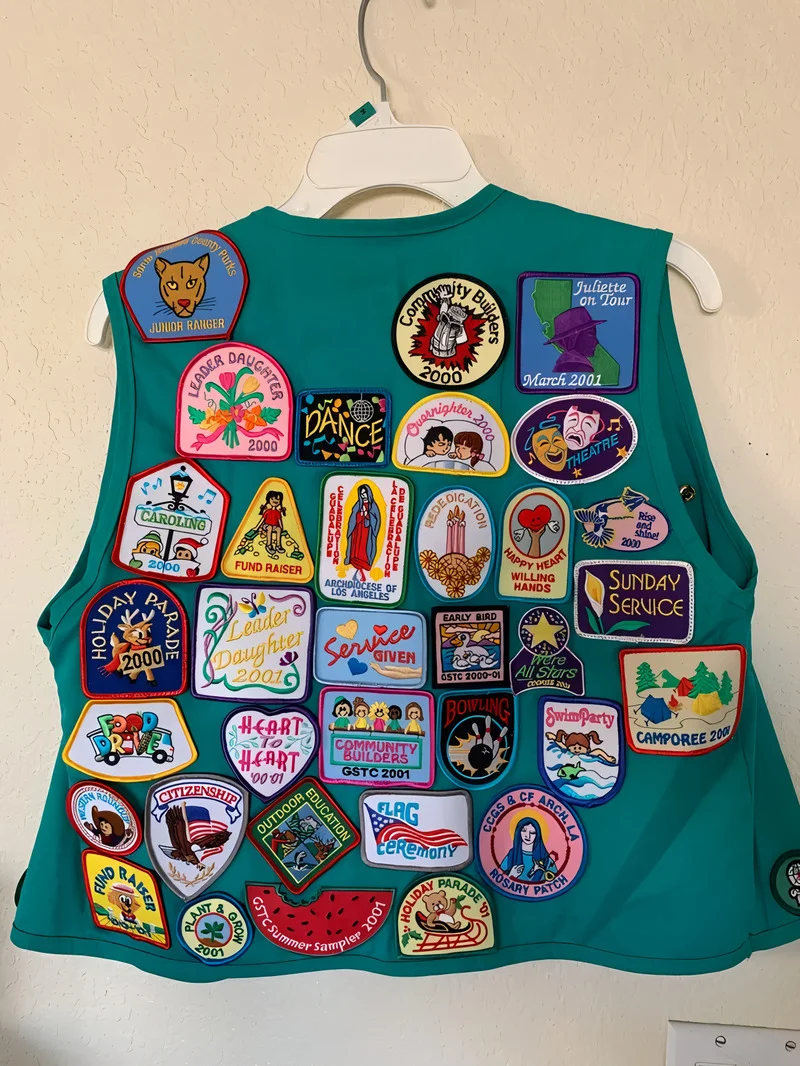 The back of the vest tells a story of fun and adventure!