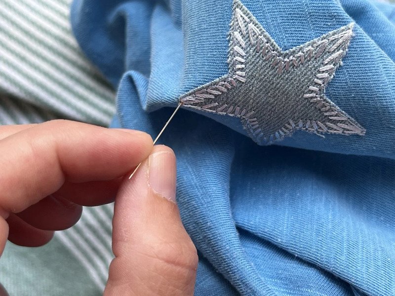 Taking the time to hand-stitch ensures a durable finish.
