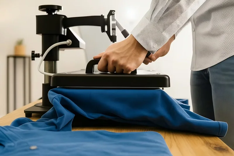 For professional results, a heat press offers perfect pressure.