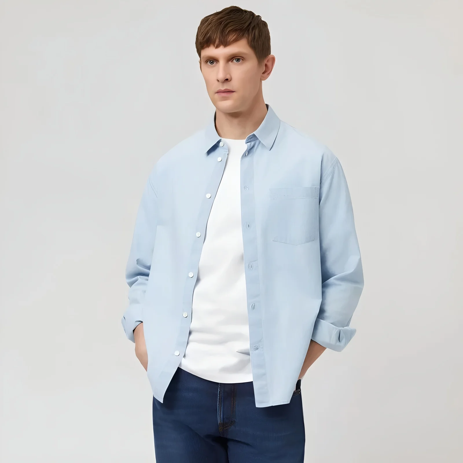 Experience the breathable comfort of soft chambray.