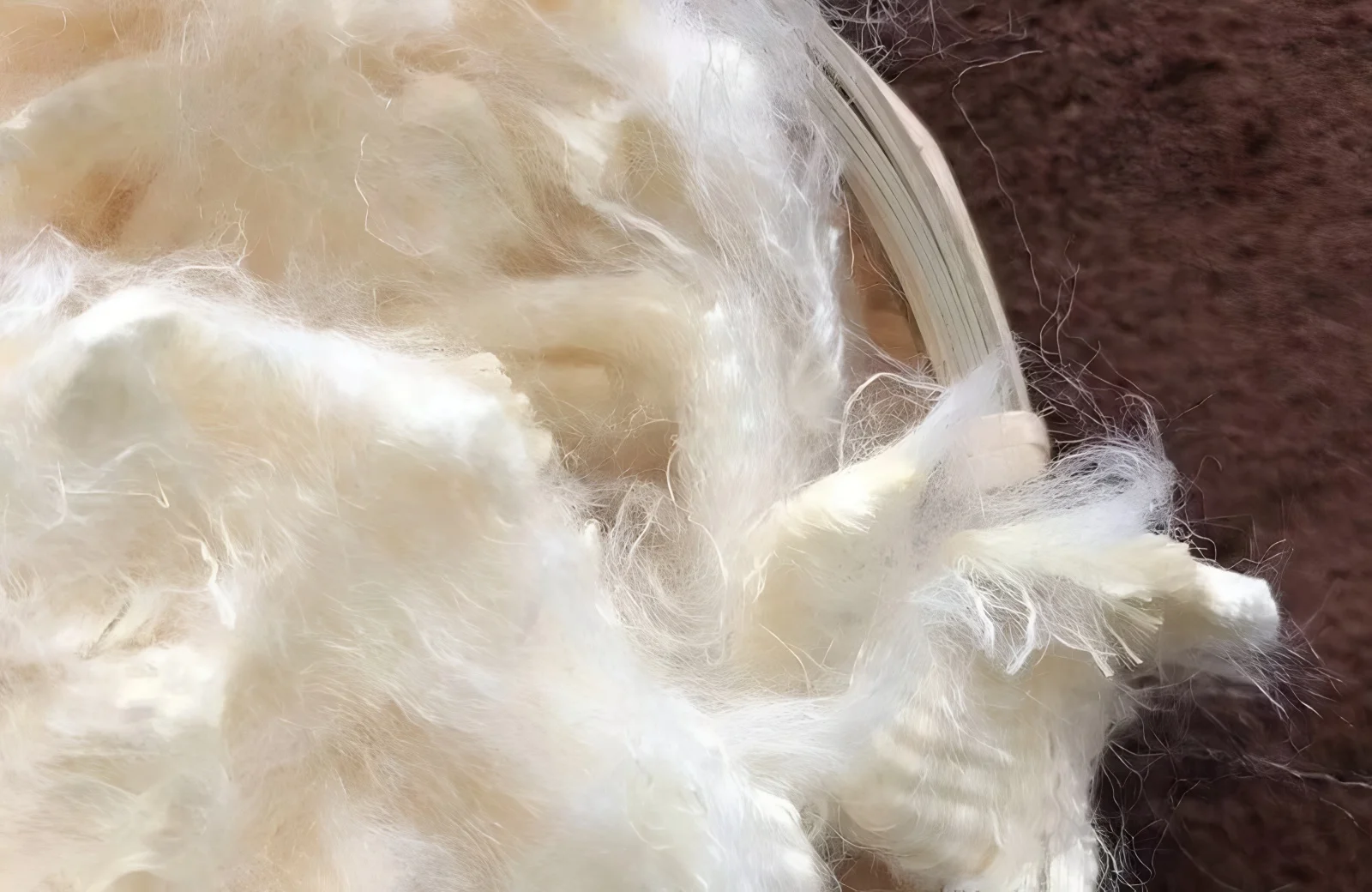 Rayon: Soft fiber from natural wood pulp.